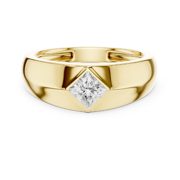Picture of Square Flame – 0.50 Carat Princess Cut Solitaire Band