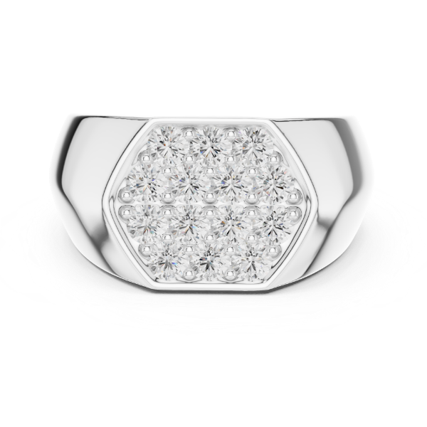 Picture of Stellar Grid – 0.90 Carat Round Diamond Ring
