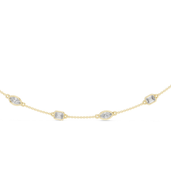 Picture of Luxury Glow - 2.80 Carat Emerald & Marquise Necklace