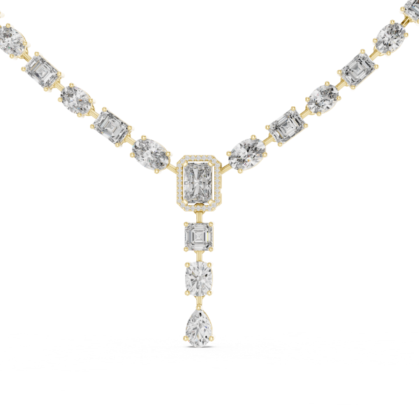 Picture of The Nexus Cascade - 21 Carat Multi-Shape Diamond Necklace