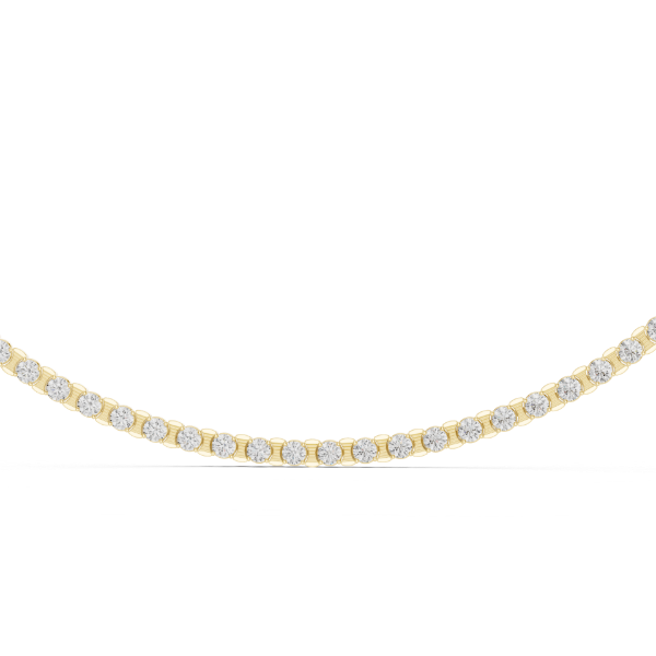 Picture of Everest Line - 14 Carat Round Diamond Necklace