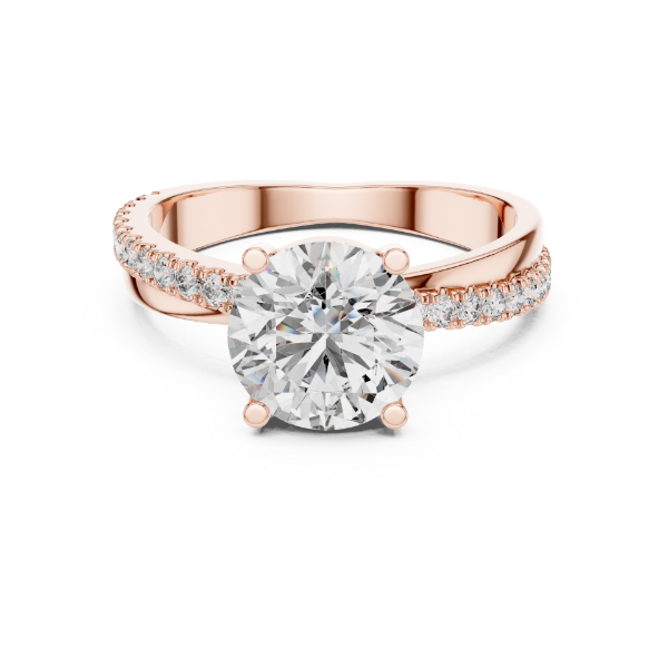 Picture of The Intertwine Solitaire - 2.10 Carat Solitaire Diamond Ring (2.40 CTW Diamonds)