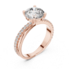 Picture of The Intertwine Solitaire - 2.10 Carat Solitaire Diamond Ring (2.40 CTW Diamonds)