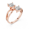 Picture of The Cross-Over Crown - 1.30 Carat Princess Diamond Ring.