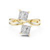 Picture of The Cross-Over Crown - 1.30 Carat Princess Diamond Ring.