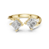 Picture of The Twin Solstice - 0.90 Carat Princess Diamond Ring.