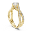Picture of The Destiny Criss-Cross - 1 Carat Round Solitaire Diamond Ring  (1.40 CTW Diamonds)