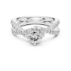 Picture of The Destiny Criss-Cross - 1 Carat Round Solitaire Diamond Ring  (1.40 CTW Diamonds)