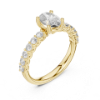 Picture of The Elongated Spark - 1.01carat Oval Solitaire Diamond Ring(1.55 CTW Diamonds)