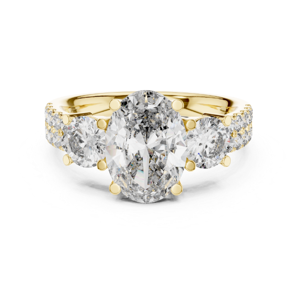 Picture of Trinity Spark – 2 Carat Oval Solitaire with 3.10 CTW Diamonds