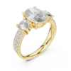Picture of Trinity Spark – 2 Carat Oval Solitaire with 3.10 CTW Diamonds