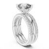 Picture of The Cushion Triad - 3 Carat Cushion Diamond Ring ( 3.50  CTW Diamonds)