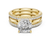 Picture of The Cushion Triad - 3 Carat Cushion Diamond Ring ( 3.50  CTW Diamonds)
