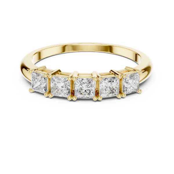 Picture of The Geometric Row - 0.65 Carat Princess Diamond Ring