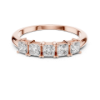 Picture of The Geometric Row - 0.65 Carat Princess Diamond Ring