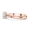 Picture of The Comet Band - 0.85 Carat Round Solitaire Diamond Ring ( 0.90 CTW Diamonds)