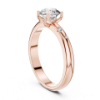 Picture of The Comet Band - 0.85 Carat Round Solitaire Diamond Ring ( 0.90 CTW Diamonds)