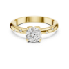 Picture of The Comet Band - 0.85 Carat Round Solitaire Diamond Ring ( 0.90 CTW Diamonds)