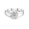 Picture of The Duet Solitaire - 1.50 Carat Round Solitaire Diamond Ring (2 ctw diamonds)