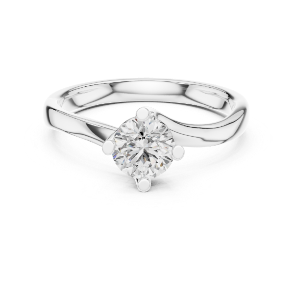 Picture of The Modern Arc - 0.50 Carat Round Solitaire Diamond Ring