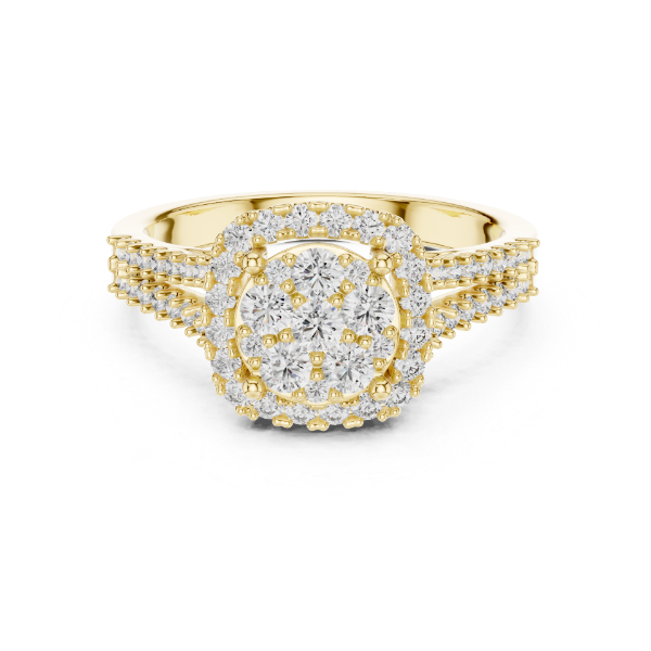 Picture of The Double Bloom - 0.80 Carat Round Diamond Ring