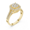 Picture of The Double Bloom - 0.80 Carat Round Diamond Ring
