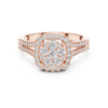 Picture of The Double Bloom - 0.80 Carat Round Diamond Ring