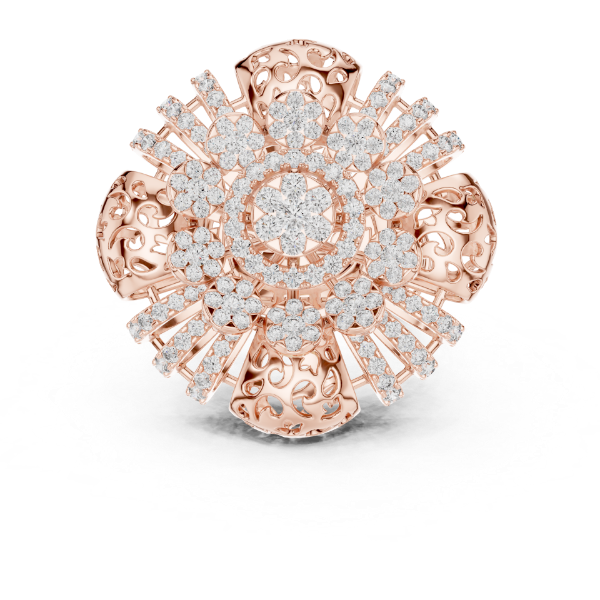 Picture of The Mandala Bloom - 2 Carat Round Diamond Ring