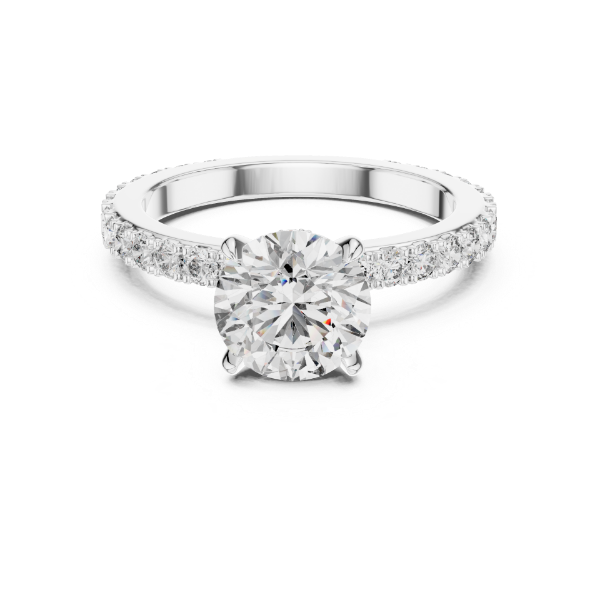Picture of Round Solitaire Row - 1.10 Carat Solitaire Diamond Ring (1.60 CTW Diamonds)