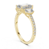 Picture of The Trilogy Facade - 1.75 Carat Emerald Diamond Ring (2.55 CTW Diamonds)
