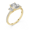 Picture of The Trilogy Facade - 1.75 Carat Emerald Diamond Ring (2.55 CTW Diamonds)