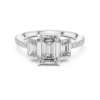 Picture of The Trilogy Facade - 1.75 Carat Emerald Diamond Ring (2.55 CTW Diamonds)