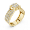 Picture of The Floral Citadel - 1 Carat Round Diamond Ring