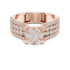 Picture of The Floral Citadel - 1 Carat Round Diamond Ring