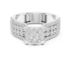 Picture of The Floral Citadel - 1 Carat Round Diamond Ring