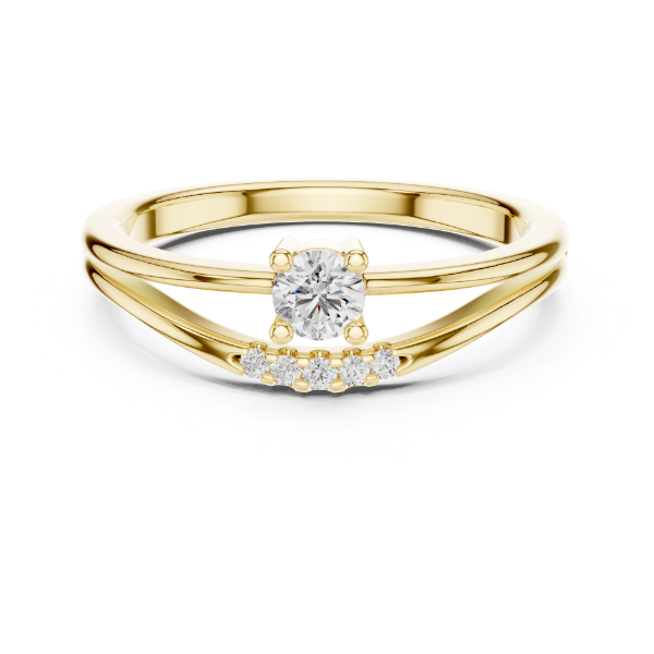 Picture of The Solstice Embrace - Round Diamond Accent Ring