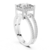 Picture of The Imperial Split - 2.50 Carat Princess Solitaire Diamond Ring (3 CTW Diamonds)