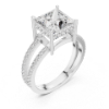 Picture of The Imperial Split - 2.50 Carat Princess Solitaire Diamond Ring (3 CTW Diamonds)