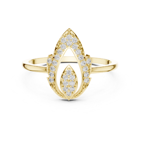 Picture of The Marquise Petal - Round Diamond Ring