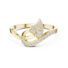 Picture of The Calligraphy Leaf - Round Diamond Ring
