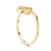 Picture of The Double Heart Accent - Round Diamond Ring