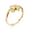 Picture of The Double Heart Accent - Round Diamond Ring