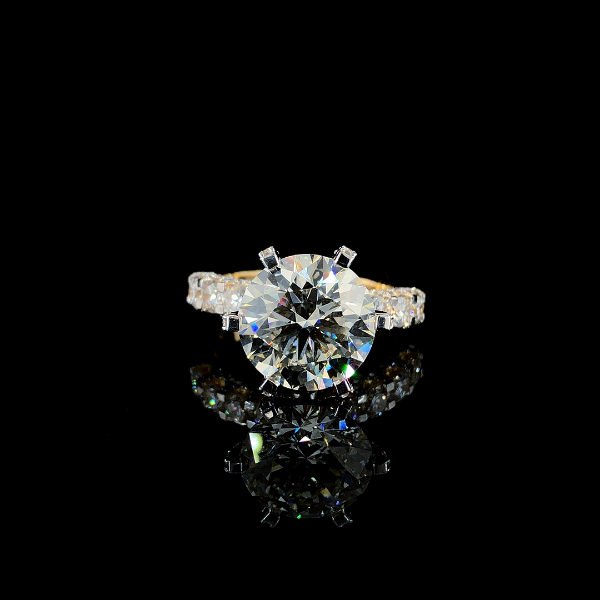 Picture of Elysian Solitaire - 5.11 Carat Round Diamond Ring (6.67 CTW Diamonds)