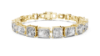 Picture of The Box-Set Grandeur - 13.50 Carat Radiant and Emerald Diamond Bracelet