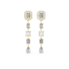 Picture of The Multi-Cut Chandelier - 3.10 Carat Mixed Diamond Drop Earrings