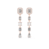 Picture of The Multi-Cut Chandelier - 3.10 Carat Mixed Diamond Drop Earrings