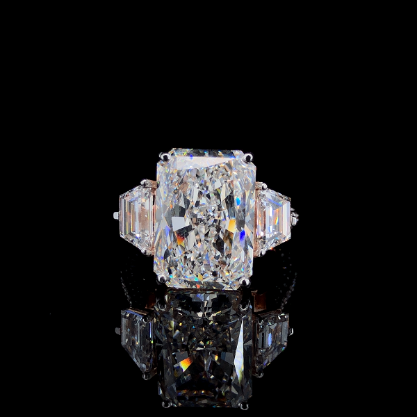 Picture of The Prism Trinity - 9 Carat Radiant Three-Stone Ring (11.80 CTW Diamonds)