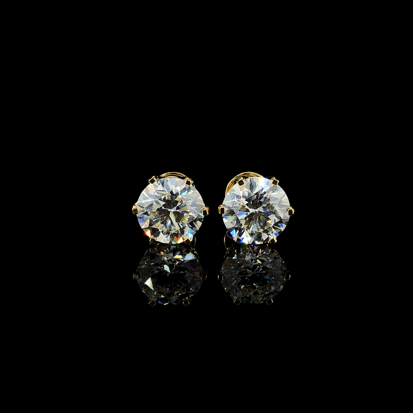 Picture of 3 Carat Solitaire – Round Diamond Stud Earrings (6.04 CTW Diamonds)