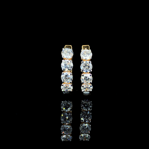 Picture of 1.85Ct Round Diamond Hoop Earring