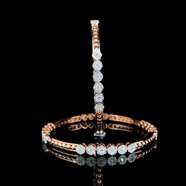 Picture of 6.80 Carat Round Diamond Bangles